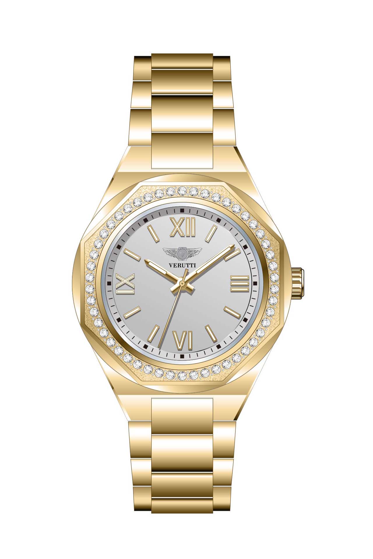 Women’s Luxury Watch VR-1043-1 – Gold-Tone Stainless Steel Bracelet