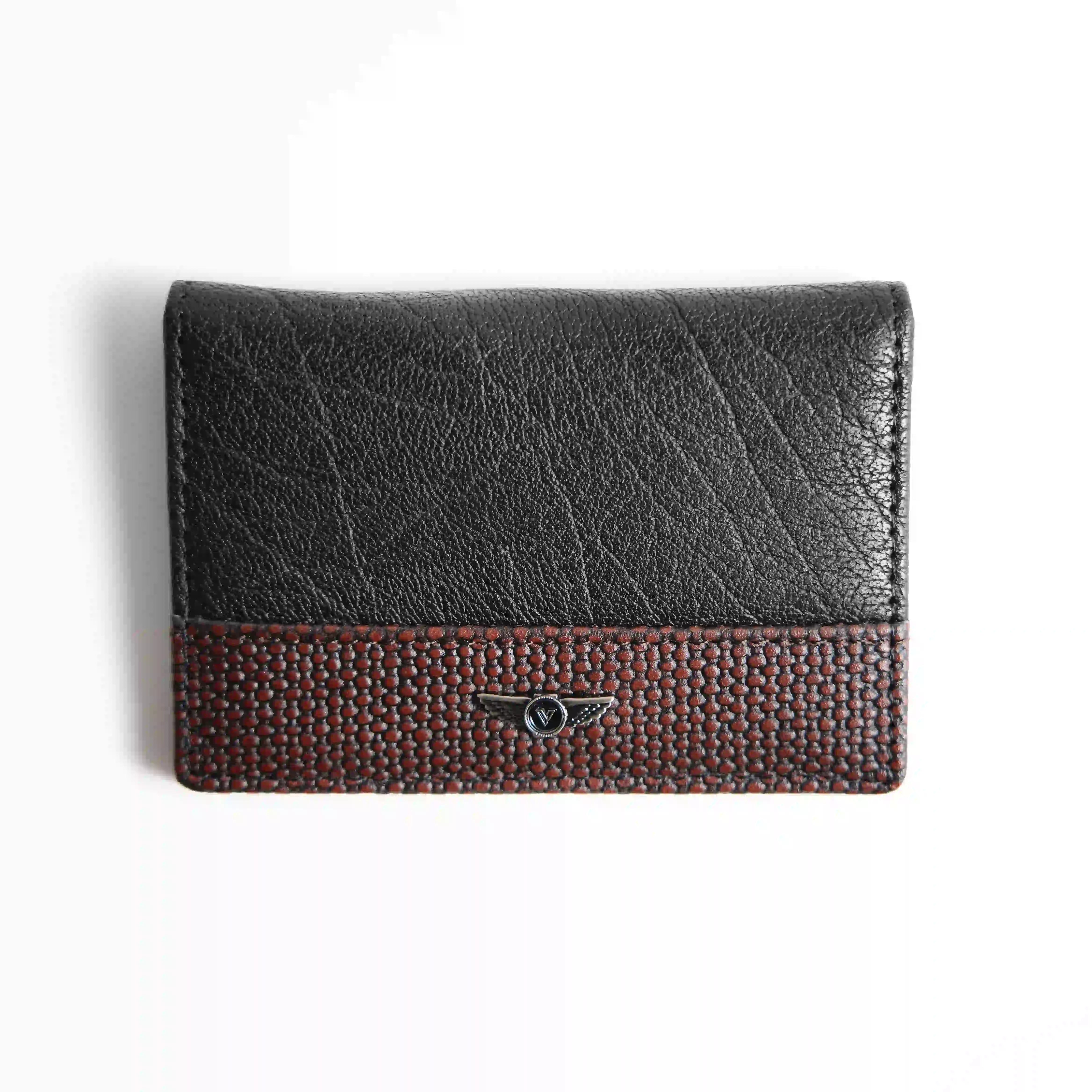 Verutti Men’s Leather Wallet in Black Cowhide, Model VRW-5008-1