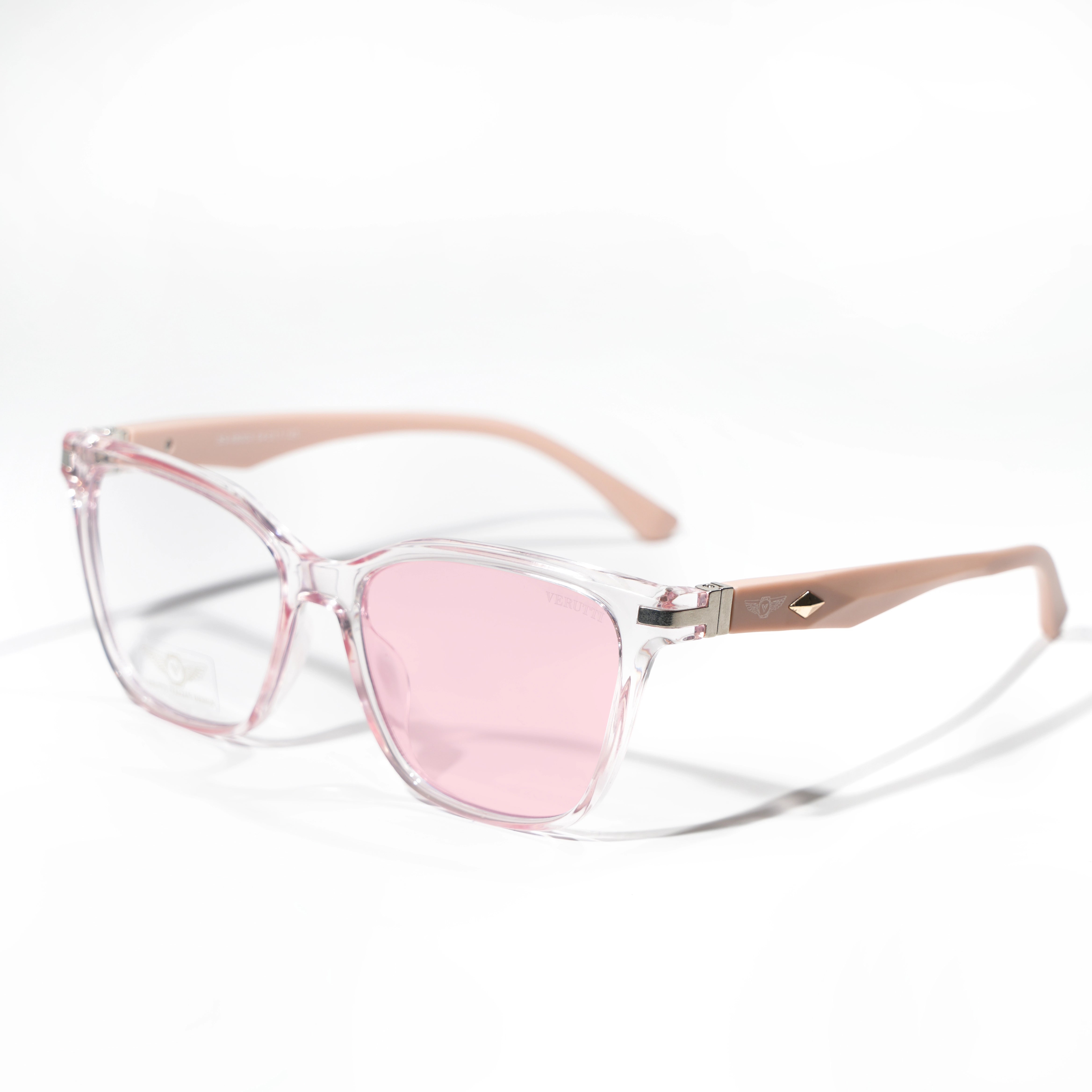 Pink Photochromic lenses frame by Italian Brand Verutti, Model BS88008