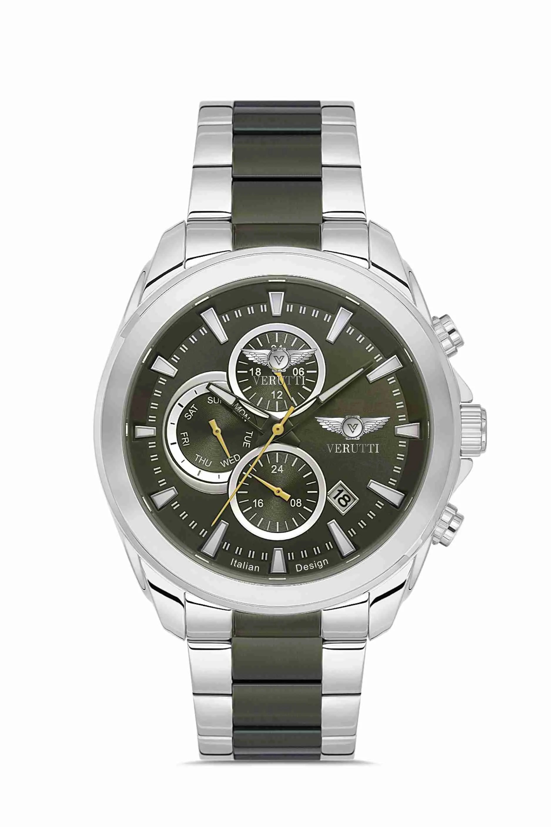 Men’s Luxury Watch – Verutti VR-1016-1 Silver &amp; Black