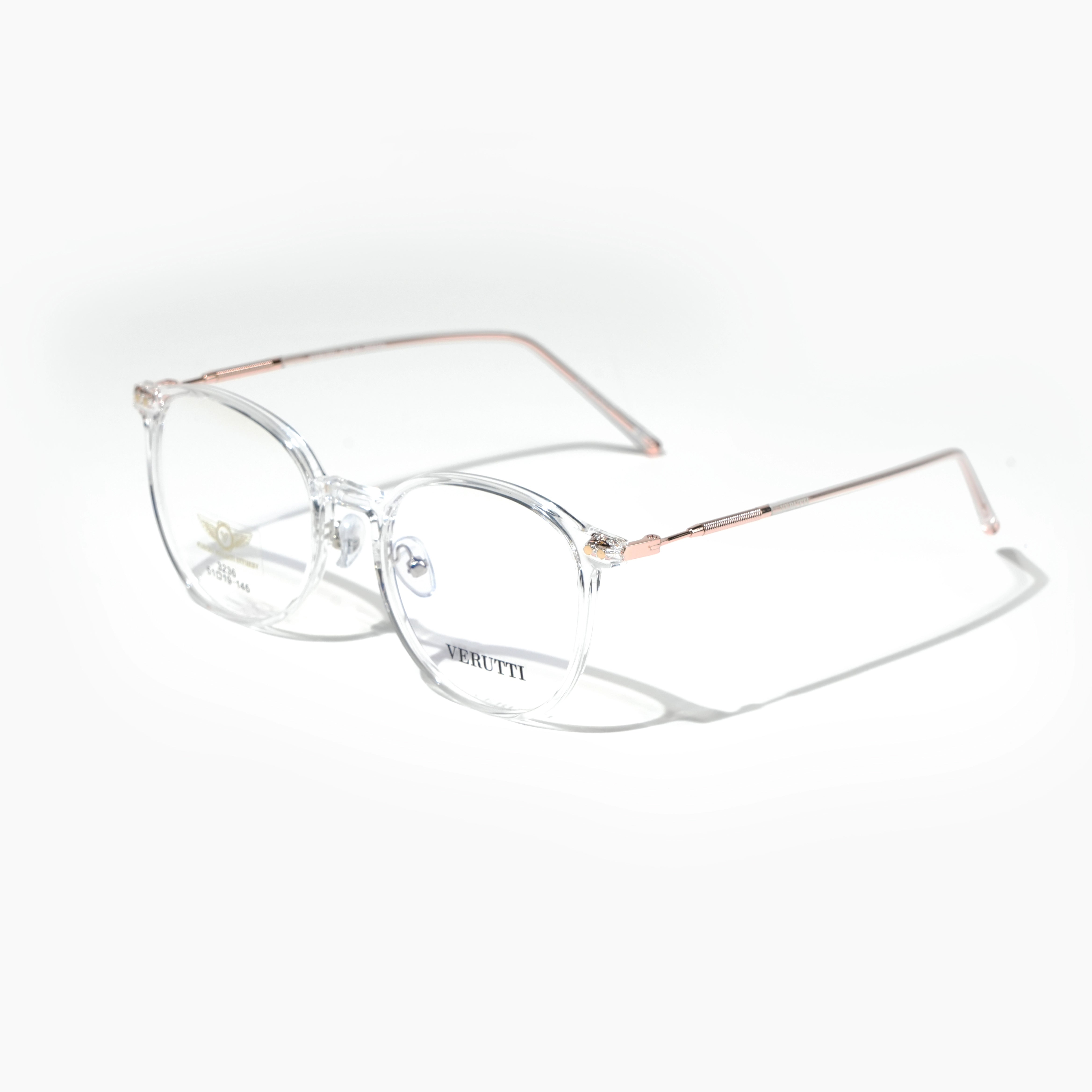 Transparent optical frame by Italian Brand Verutti, Model 3236

