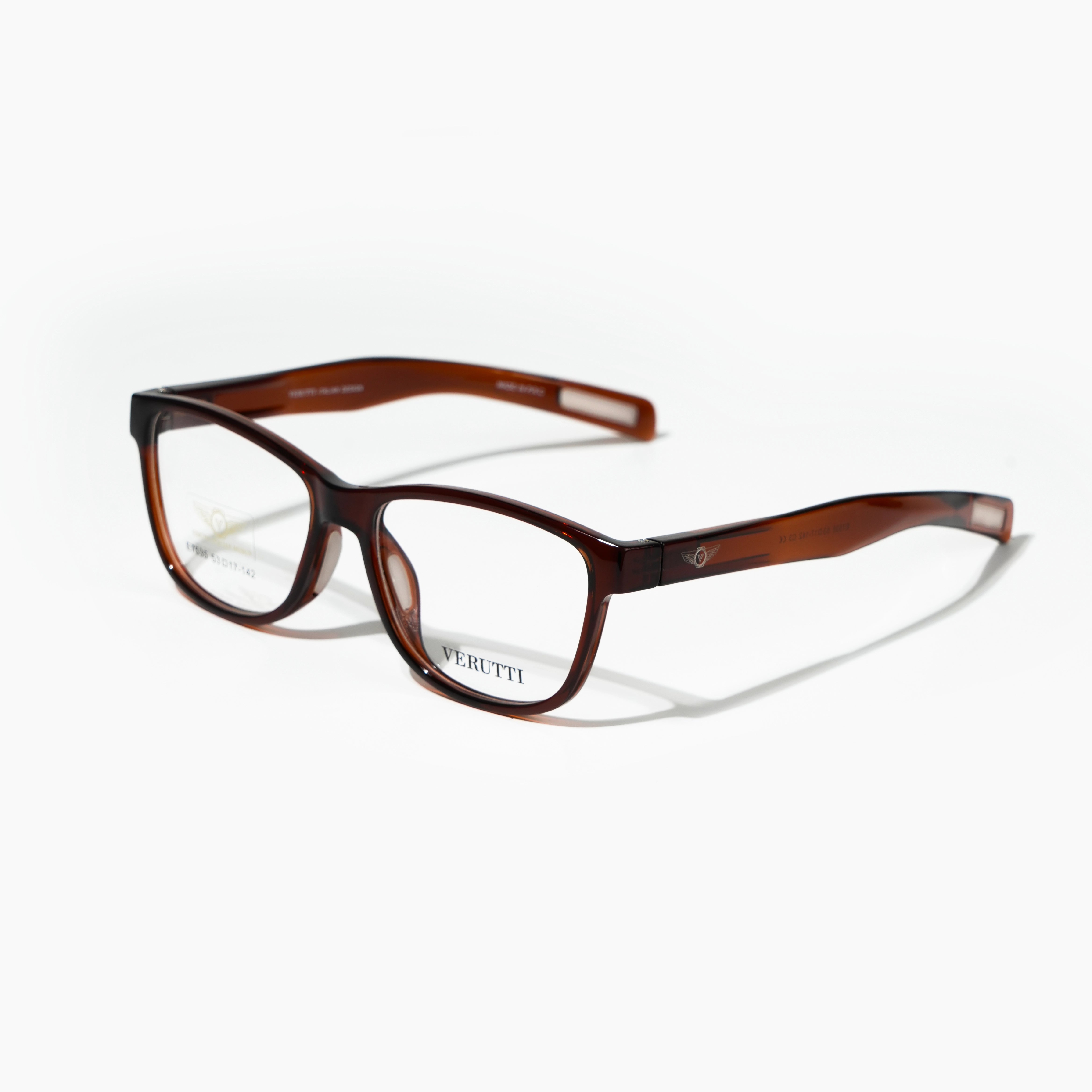 Brown optical frame by Italian Brand Verutti, Model e7535
