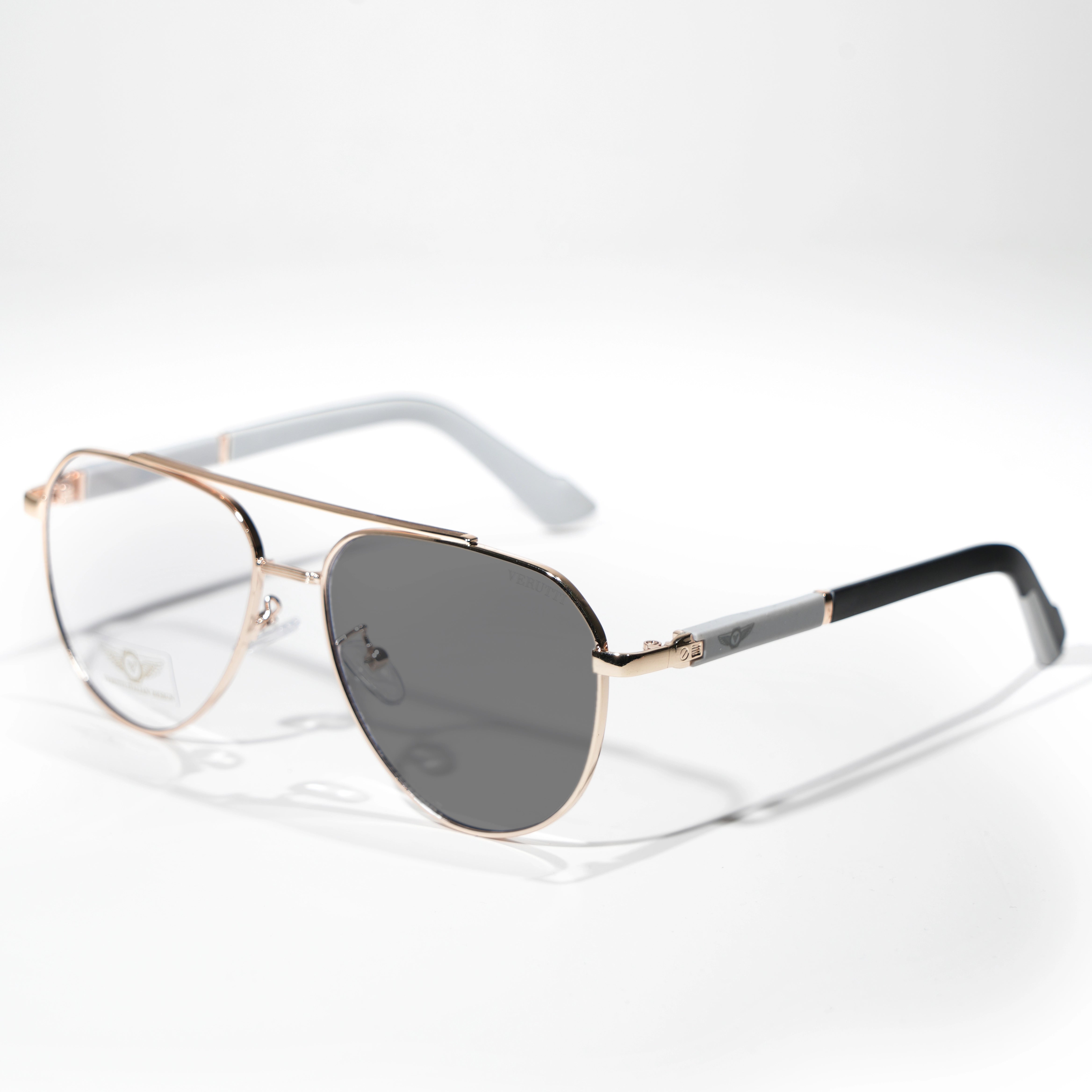 Gold Photochromic lenses frame by Italian Brand Verutti, Model BZ9017
