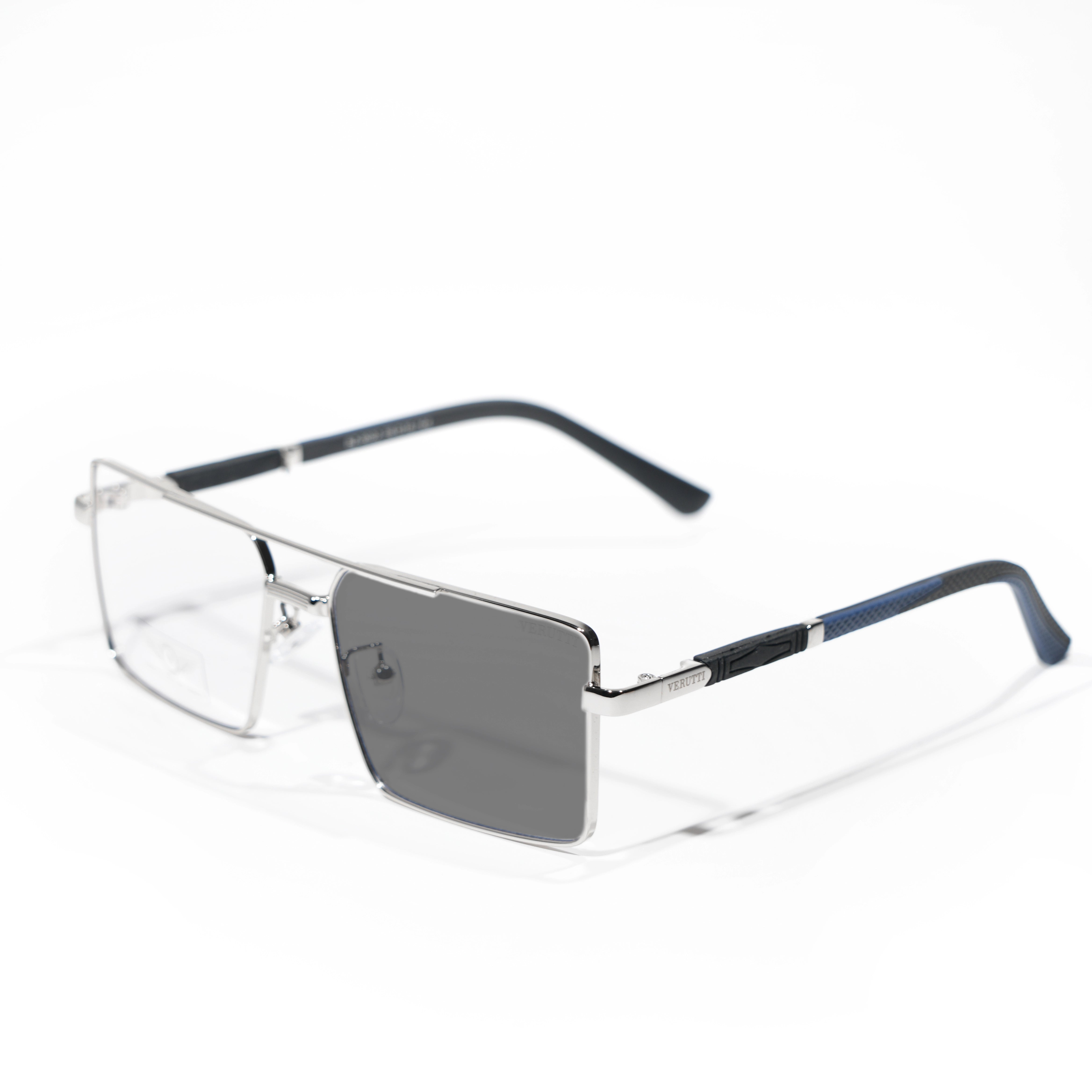 Silver Photochromic lenses frame by Italian Brand Verutti, Model BZ9022
